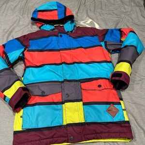 Colorful Striped Ski & Snow Jacket